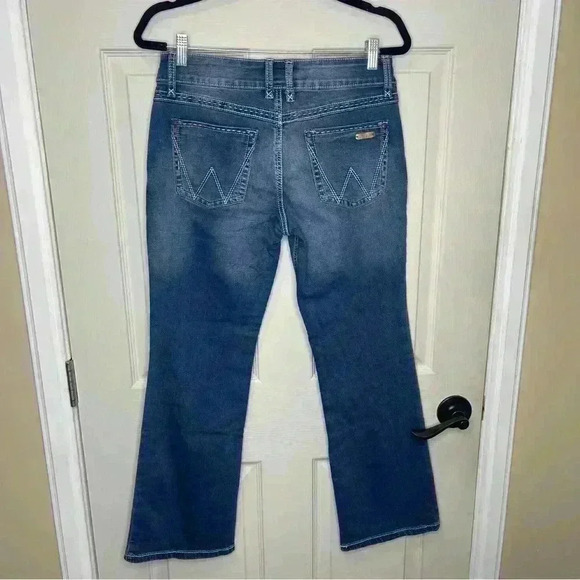 Wrangler Retro Women's Denim Mid Rise Mae Bootcut Jeans 09MWZJD 7/8 x 30 - Picture 7 of 8